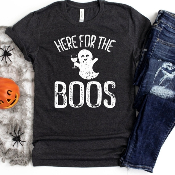 Halloween Shirt for Women, Size Medium, Black with White Graphic - Picture 2 of 2